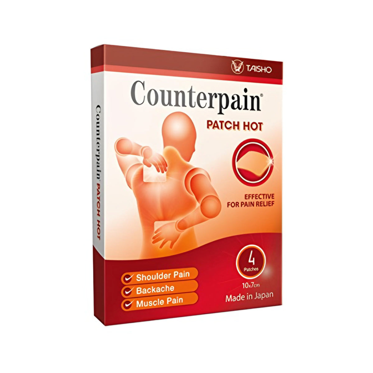 Counterpain Patch Hot 4's 10cm x 7cm Relief of Muscular and Joint Pain